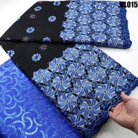 Dentelle Suisse Voile Colorée de Dernière Génération, Tissu Africain Brodé en Coton de Haute Qualité pour Robes Féminines