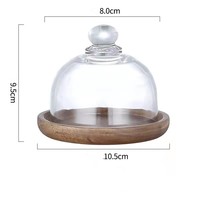 Mini Présentoir en Bois Massif pour Assiettes à Dessert en Verre, Plateau de Présentation pour Gâteaux, Vente en Gros pour Hôtels