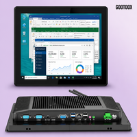 Panel PC Industrial de 12.1/13.3/15/15.6/21.5 Pulgadas, Computadora Táctil Todo en Uno Integrada Sin Ventilador, Gateway de Computación de Borde IoT