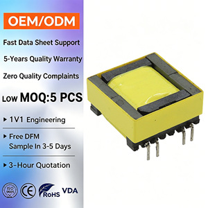 <span class=keywords><strong>Transformateur</strong></span> haute fréquence monophasé à noyau de ferrite EE40 16V AC <span class=keywords><strong>12V</strong></span> 220V <span class=keywords><strong>300mA</strong></span> EE55 pour onduleur électronique personnalisé - Product Image 1