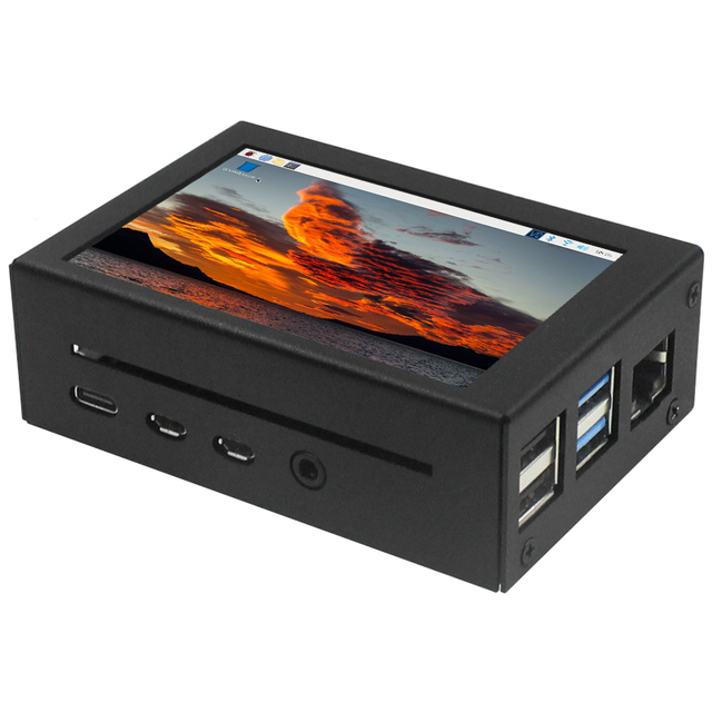 Raspberry Pi 4 TFT 3.5 Inch Touch Screen with Metal Case Fan and Heatsinks LCD Display for Raspberry Pi 4 Model B