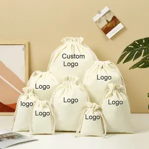 Atacado logotipo personalizado lona sacola algodão cordão ombro sacos estudante mochila promoção presente capa