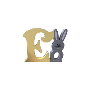 <strong>EASTER</strong> WOODEN INITIAL NAME LETTER BUNNY CHOCOLATE <strong>KINDER</strong> <strong>EGG</strong> HOLDER STAND <strong>EASTER</strong> RABBIT <strong>EGG</strong> HOLDER - Product Image 2