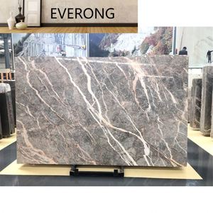 Dalles de marbre gris Emperador Herms certifiées CE Wanli Stone - Design graphique moderne poli, épaisseur personnalisable, garantie 3 ans - Product Image 1
