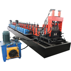 Máquina automática para fabricar azulejos CZ <span class=keywords><strong>Purlin</strong></span> para materiales de construcción de acero, control PLC con corte hidráulico - Product Image 4