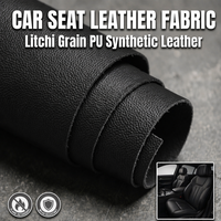 Tissu synthétique en cuir PU PVC à grain de litchi personnalisé pour revêtement de sièges de voiture, vinyle textile résistant à l'usure et ignifuge