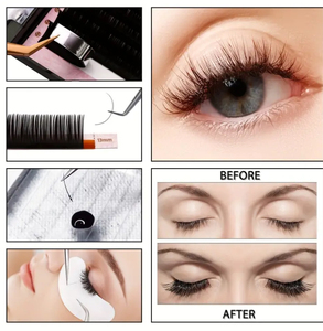ขนตาปลอมหนา5-25มม. ขนตาปลอมเพิ่มวอลลุ่มแบบพรีเมี่ยมขนตาสีดำด้าน - Product Image 5