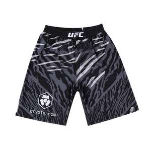 Shorts de sport <span class=keywords><strong>UFC</strong></span> Fighting Five-Point Boxing <span class=keywords><strong>Combat</strong></span> Training à séchage rapide 100% coton pour hommes et femmes, coupe automatisée, transfrontalier - Product Image 5