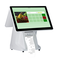 Machine TPV Tactile Windows/Android 15.6+11.6" avec Imprimante, Système Tout-en-Un pour Restaurant et Caisse Enregistreuse -- HLY
