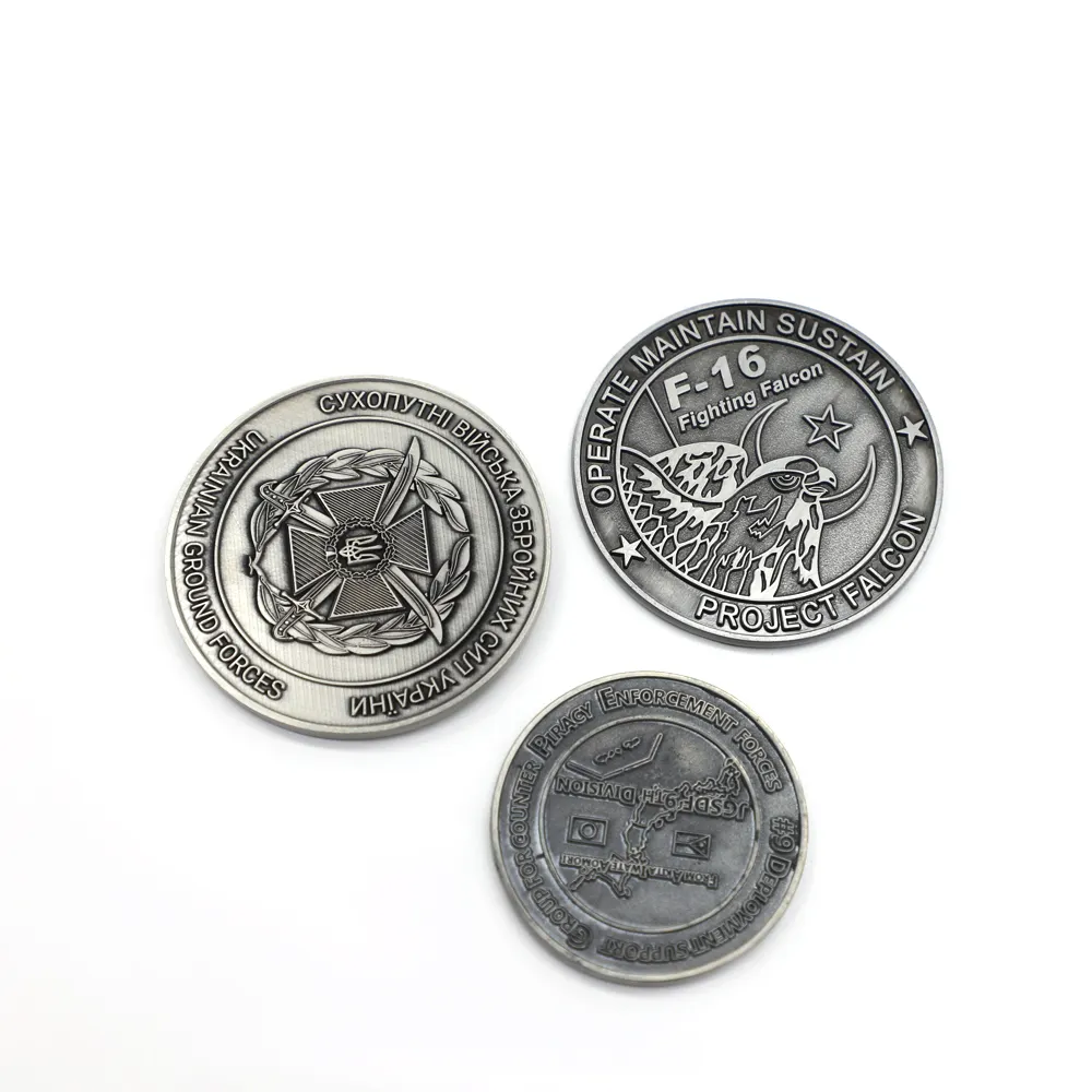 Monedas antiguas de metal personalizadas, 10 años, para colección