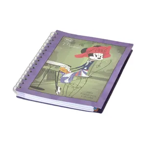 graph paper spiral note book with perforated page