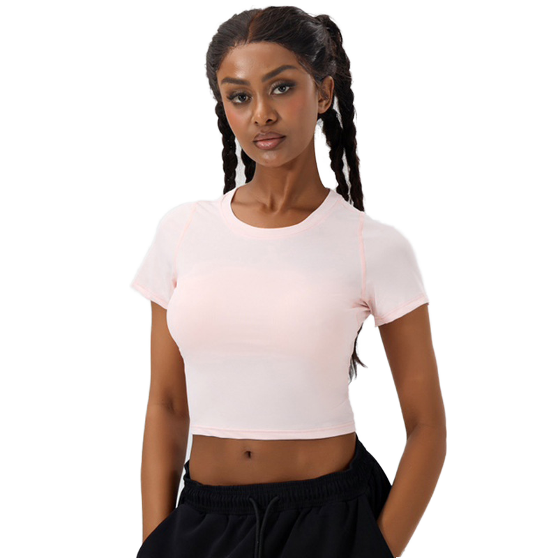 Women's High-End Fitness Yoga Top Pure Short T-Shirt for Spring Autumn Summer-Cross-Border Foreign Trade
