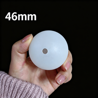Billes en plastique creuses personnalisées de 10 mm à 100 mm, sphères en PP, PE, PTFE, billes rondes en plastique creuses blanches avec trou