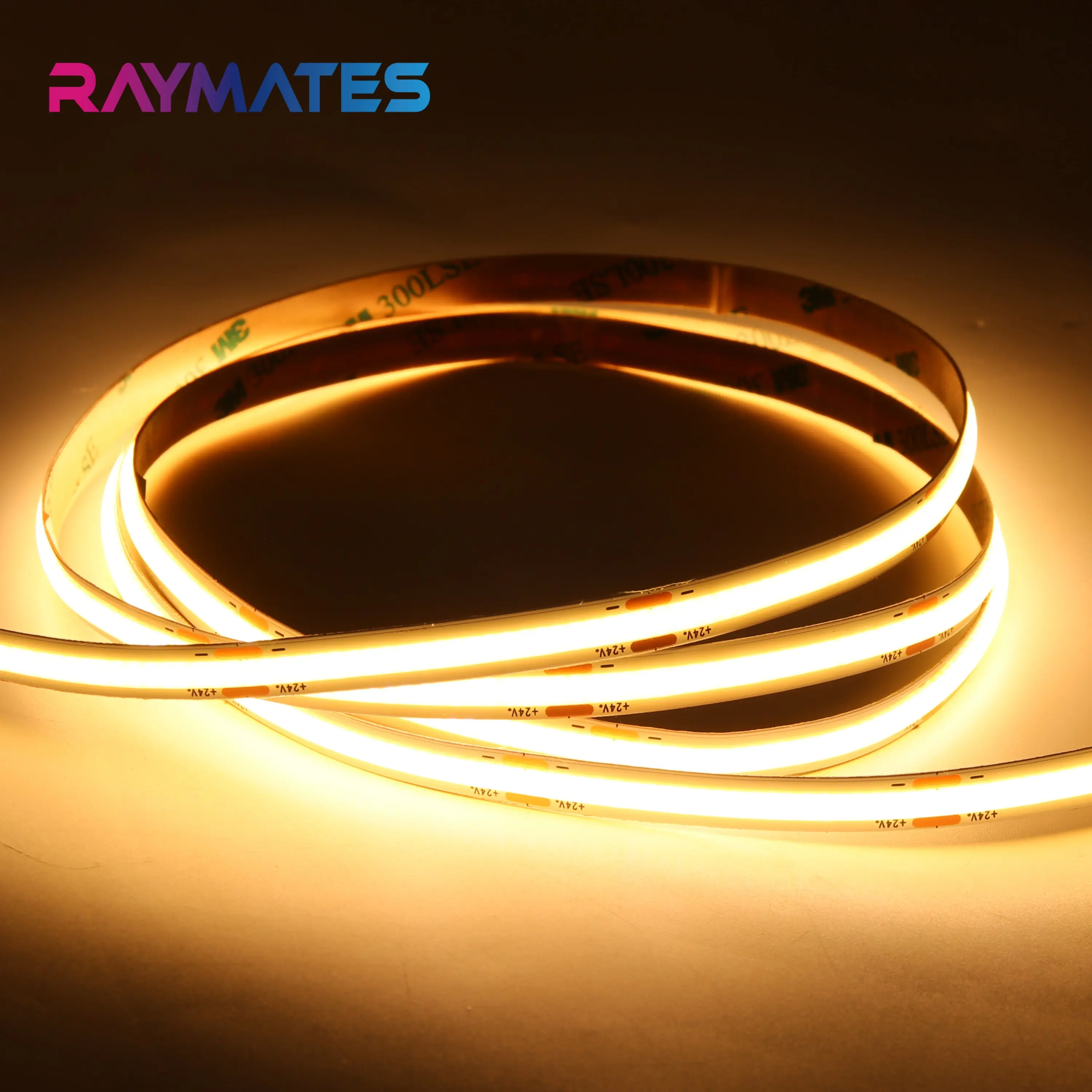 โรงงานราคา Cuttable โคมไฟ 480leds สมาร์ท COB LED Strip 24V 10W 8 มม.IP20 ยืดหยุ่น COB LED Strip