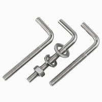 Vis d'angle en L M3 M4 M5 M6 M8 M10 M24 M30, boulon d'ancrage de type L 100 mm, vis à crochet courbé pour l'industrie lourde