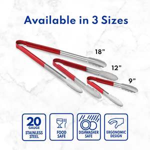 Pinces à steak antidérapantes en acier inoxydable de qualité supérieure, pince de cuisine, pince de service pour buffet, fête, restauration, salade - Product Image 4