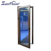 AS2047 NFRC-Puerta doble abatible de aluminio, estándar, con rejilla