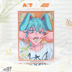 Yjacuing Alien Stage Rabbit Series Plaque d'art en acrylique 6,5 x 4,7 pouces, figurine anime scintillante officielle, objet décoratif <span class=keywords><strong>de</strong></span> <span class=keywords><strong>table</strong></span> Alnst - Product Image 2