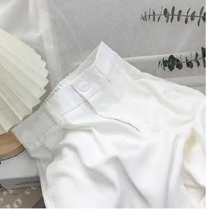 Pantalones de Vestir de Cintura Alta Estilo Coreano para Mujer, Pantalones Casuales de Pierna Ancha y Recta, Holgados y Estilizantes para Primavera y Otoño - Product Image 6