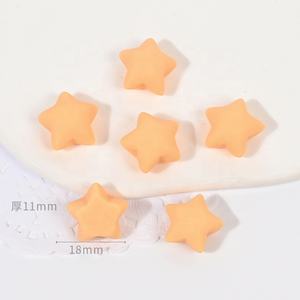 100件/包杏柔彩色迷你平背卡通明星树脂护身符，用于粘液手机套钥匙扣工艺品装饰 - Product Image 2