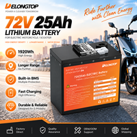 Batterie Li-ion rechargeable 72V 25Ah pour scooter électrique, moto, vélo électrique, deux roues, batterie haute puissance avec BMS intelligent