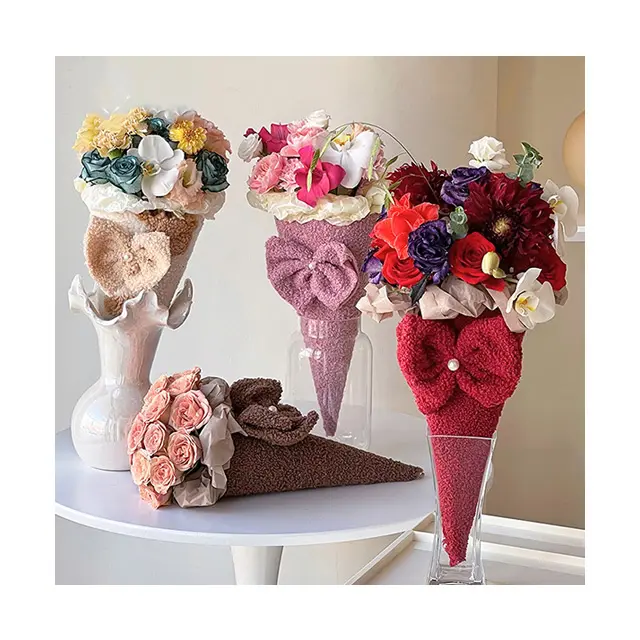 AM-PFI02 Ammy mothers day gift 2023 Ice cream cone roses bouquet of flowers preserved roses bouquet gift sets for women