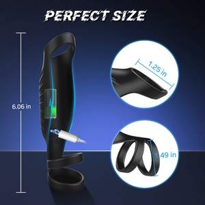 Anneau de blocage de stimulation du point G à double choc, masturbateur masculin, anneau de retard - Product Image 3