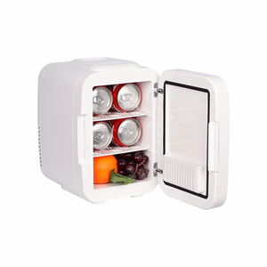 Mini frigo portatile, Mini frigo a corrente continua e a corrente alternata con specchio a LED per conservare alimenti, bevande e <span class=keywords><strong>cosmetici</strong></span> - Product Image 4