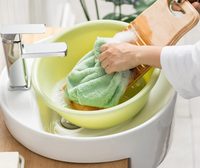 Planche à laver à main en bambou naturel pour le lavage du linge, anti-dérapant, planche à récurer pour les femmes école maison, décor vintage