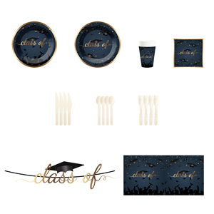 DAMAI - Juego de Platos de Papel Personalizados para Graduación, Decoraciones Desechables para Fiestas, para 8 Personas - Product Image 5