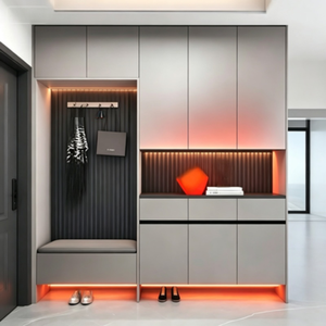 Mueble Zapatero Independiente de Melamina de Estilo Moderno y Minimalista para Sala de Estar, <span class=keywords><strong>Entrada</strong></span>, Gimnasio, Hospital, Escuela, Personalizable - Product Image 4