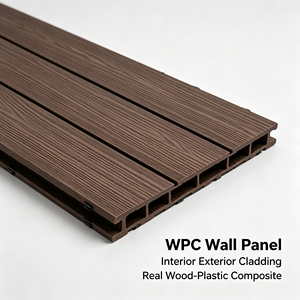 Panneau mural WPC, grain de bois, composite solide, surface imperméable, couleur personnalisée, revêtement intérieur et extérieur - Product Image 5