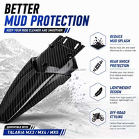 Hinterer Kotflügel für Talaria Surron MX3 MX4 E Ride Pro, PP Carbon-Optik Spritzschutz für Elektro-Dirtbike