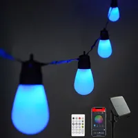 App בקרת RGB שמש מחרוזת אור IP65 מחוסמת דקורטיבי פאטיו אורות LED אדיסון בציר הנורה שמש חיצוני מחרוזת אורות