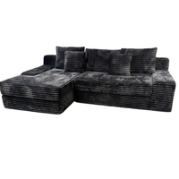 Luxuriöses Modulares Einzelsofa aus Stoff |   Waschbarer Bezug für Cloud Lounger |   Tragbare Möbel für Apartments