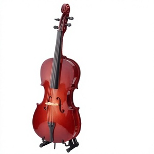 Modèle de <span class=keywords><strong>violoncelle</strong></span> miniature en bois de tilleul avec support, réplique d'instrument de musique fabriquée en Chine, cadeau, décoration d'intérieur, ornement - Product Image 1
