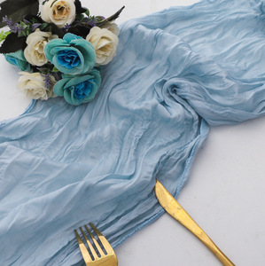 Nappe <span class=keywords><strong>de</strong></span> table en <span class=keywords><strong>gaze</strong></span> froissée style bohème rustique, prête à l'emploi, pour décoration <span class=keywords><strong>de</strong></span> mariage et <span class=keywords><strong>de</strong></span> fête, taille personnalisée, plusieurs couleurs – Meilleures ventes - Product Image 1