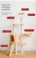 En gros, Grande Maison pour chat de luxe en bois et corde de sisal, classique, écologique, Meuble pour animaux de compagnie, Arbre à chat en carton
