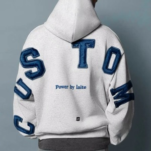 Lh2186 Hoodies Nhà Sản Xuất Tùy Chỉnh Chất Lượng Cao Khác Nhau Thêu Người Đàn Ông Của Hoodies Trở Lại Thiết Kế Quá Khổ Áo Thun Hoodies Cho Nam Giới - Product Image 1