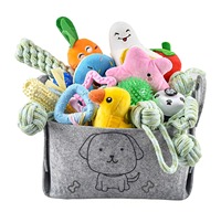 Sac fourre-tout en nylon durable élégant avec logo personnalisé Panier de rangement pour jouets grinçants pour chien
