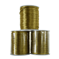 Stock 1.5mm noeud chinois tressé coréen corde de soie satin macramé cordon pour la fabrication de bijoux