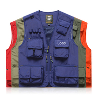 Vente en gros Gilet d'outillage photo décontracté pour hommes, travail en plein air, chasse, pêche, voyage, gilet utilitaire multi-poches