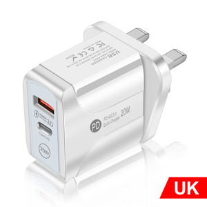 Chargeur <span class=keywords><strong>USB</strong></span> 20W PD Type <span class=keywords><strong>C</strong></span>, US/EU/UK, <span class=keywords><strong>bloc</strong></span> de charge rapide, adaptateur mural, Compatible avec <span class=keywords><strong>iPhone</strong></span> 12 Mini 12 Pro - Product Image 5