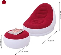Chaises longues gonflables extérieures de PVC de Portable automatique et canapé-lit gonflable d'air de sofas