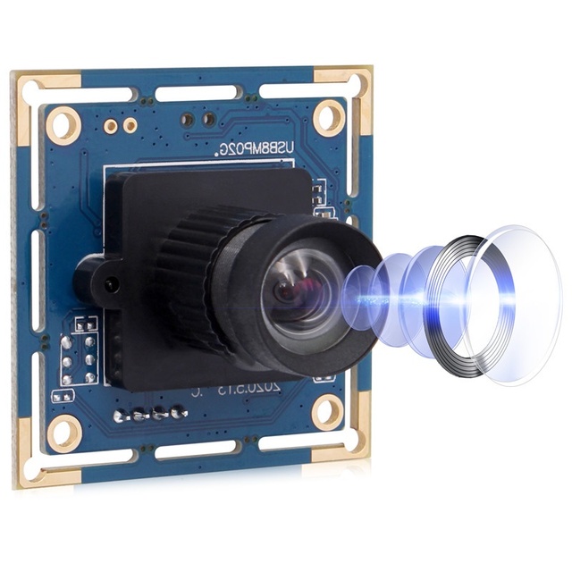 ELP Free Driver 8MP High Definition IMX179 Camera USB Tablet PC Camera Module with No Distortion Lens for Interactive System