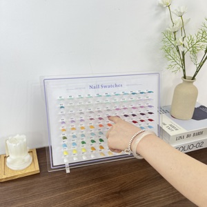 แผ่นแสดงสีเล็บแม่เหล็กแบบญี่ปุ่น ถอดออกได้ สำหรับเจล โพลิช อะคริลิค  พร้อมการ์ดสีไม้และกระดาษ - Product Image 6