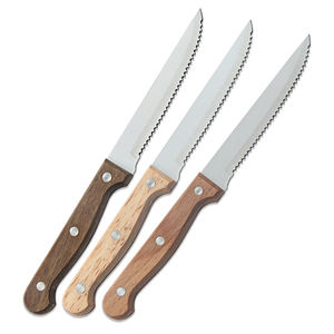 Juego de cuchillos baratos para carne al por mayor, juego de cubiertos de acero inoxidable, cuchillo con mango de madera, juego de vajilla - Product Image 1