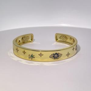 Brazalete de Cobre Chapado en Oro Vintage con Adornos de Circonita de Tianyu Gems, Joyería de Moda de Lujo - Product Image 1