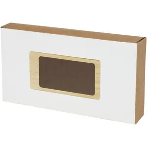 Banque d'alimentation solaire Alata en bambou, gadgets écologiques - Product Image 1