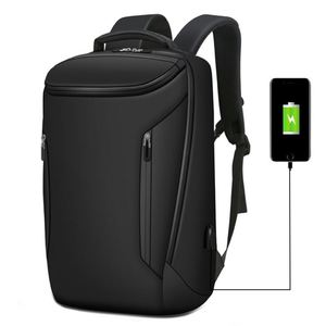 Mochila para Portátil de 15.6 Pulgadas, Impermeable, con Puerto USB Anti-Robo y Acceso Rápido, para Hombre, Negra, para Viajes - Product Image 1